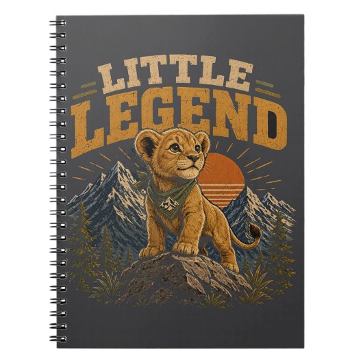 Petit Carnet de Notes Spirale Esthétique Lionceau (Devant)
