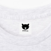 Petit Carré Vêtements Étiquette chat meow (Apposé)