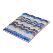 Petit carreau de céramique de mosaïque bleue (Côté)