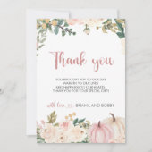 Petit Carte de remerciements Baby shower Citrouill (Devant)