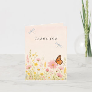 Petit Carte de remerciements Baby shower Fleur sau