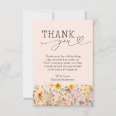 Petit Carte de remerciements d'anniversaire Fleur (Devant)