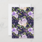 petit carte de remerciements de baby shower violet (Dos)