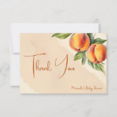 Petit carte de remerciements de pêche doux (Devant)