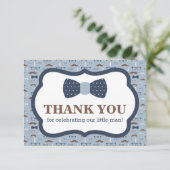 Petit Carte de remerciements Homme, Cravate Bow, B (Debout devant)