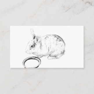 Petit carte de remerciements lapin