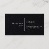 Petit carte de remerciements noir et fleurs (Dos)