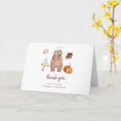 Petit Carte de remerciements pliable citrouille (Fleur jaune)