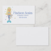 Petit carte de visite blond fait sur commande de (Devant / Derrière)