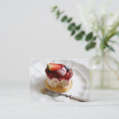 Petit carte de visite de gâteau de fraise (Debout devant)