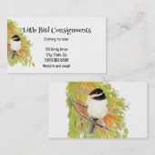 Petit Carte de visite de port de vêtements pour oi (Devant / Derrière)