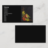 Petit carte de visite d'oiseau (Devant / Derrière)