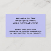 Petit carte de visite mignon de coutume de bébés (Dos)