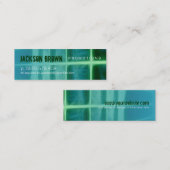 Petit carte de visite vert acoustique (Devant / Derrière)
