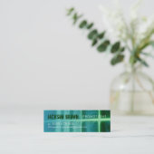 Petit carte de visite vert acoustique (Debout devant)