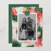 Petit Carte photo de Noël Abstrait (Devant / Derrière)