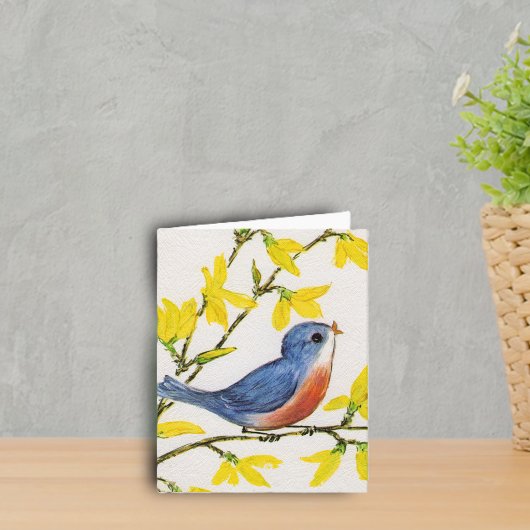 Petit carte pour notes doux d'oiseau