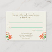 Petit certificat cadeau de Noël (Dos)