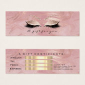 Petit Certificat Cadeau Marbre Parties scintillant (Devant & derrière)