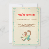 Petit chaperon rouge Hood Baby Douche Invitations (Dos)