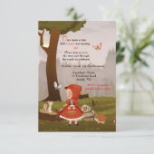 Petit chaperon rouge Invitation de fête d'annivers (Debout devant)