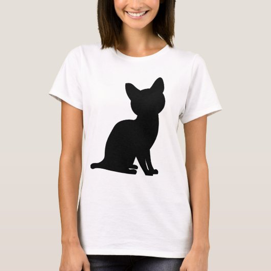 PETIT CHAT NOIR T-SHIRTS TEE - SHIRTS (Devant)