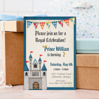 Petit Château Prince Boy Invitation Anniversaire