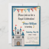 Petit Château Prince Boy Invitation Anniversaire (Devant)