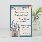 Petit Château Prince Boy Invitation Anniversaire (Debout devant)