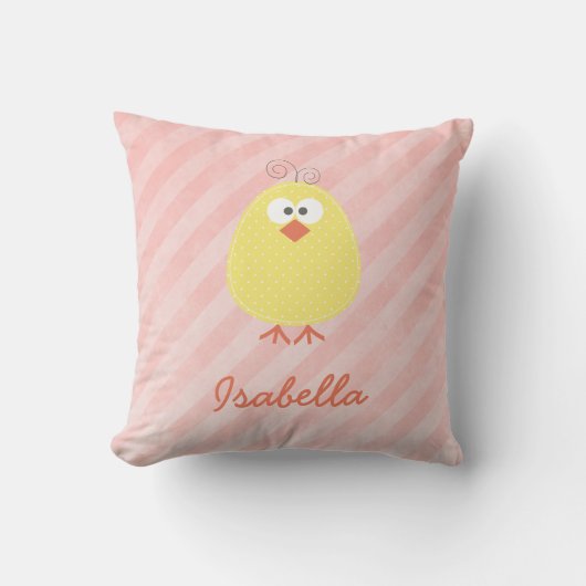 Petit Chickie mignon a personnalisé le coussin de (Recto)