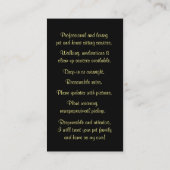 Petit chien animal de compagnie et Carte de visite (Dos)