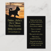 Petit chien animal de compagnie et Carte de visite (Devant / Derrière)