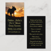 Petit chien animal de compagnie et Carte de visite (Devant / Derrière)