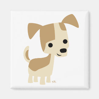 Petit chien curieux aimant de dessin animé