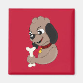 Petit chien de chiot dessin animé aimant (Devant)