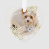 Petit chien de Noël Ornement blanc (devant)