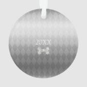 Petit chien de Noël Ornement blanc (dos)