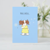 Petit chien faire une carte de souhaits (Debout devant)