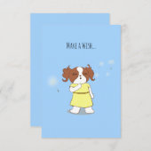 Petit chien faire une carte de souhaits (Devant / Derrière)