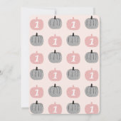 Petit Citrouille 1er anniversaire Invitation à tou (Dos)