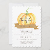 Petit Citrouille | Aquarelle | INVITATION BABY SHO (Devant)