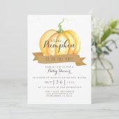 Petit Citrouille | Aquarelle | INVITATION BABY SHO (Debout devant)