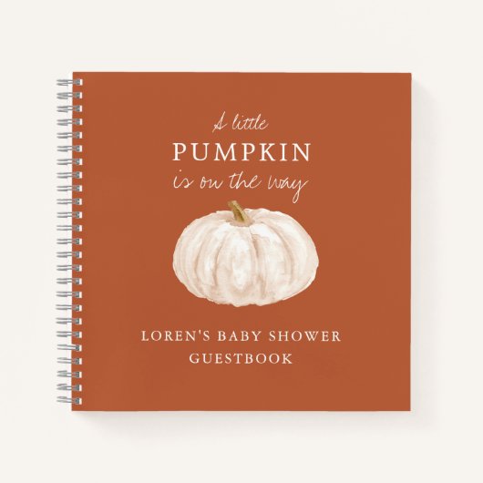 Petit Citrouille Automne Baby shower Livre d'or (Devant)