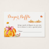 Petit Citrouille Automne Fille Baby shower Déchets (Devant)