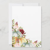 Petit Citrouille Automne Floral Invitation Anniver (Dos)