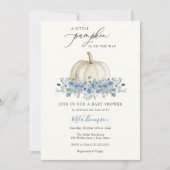 Petit Citrouille Blue Boy Baby shower Invitation (Devant)