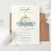 Petit Citrouille Blue Boy Baby shower Invitation