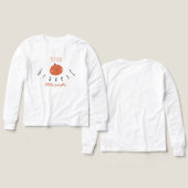 Petit citrouille courageux Custom Girls Long Manch (Motif Recto et Verso)