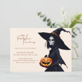 Petit Citrouille en chemin Baby shower Invitation (Debout devant)