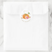 Petit citrouille Enveloppe autocollant sceau Anniv (Sac)